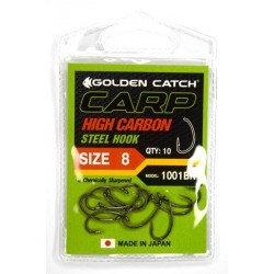 Гачки для риболовлі, GC Carp 1001, 10шт/уп, колір BN, розмір №8
